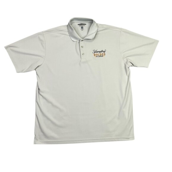 Yuengling Polo Shirt Mens 2XL Golf Gray Pebble Beach Performance Golden Pilsner - Picture 1 of 9